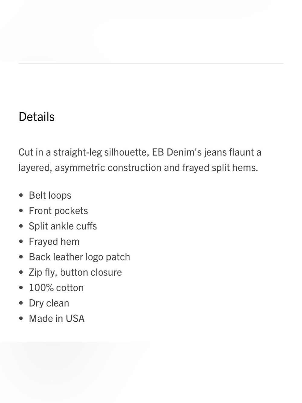 EB Denim Straight Leg Split Hem Jeans - Picture 8 of 8